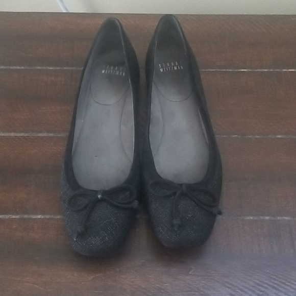Stuart Weitzman Shoes - Stuart Weitzman Black Plaid Flats Size 8N